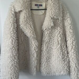 Urban Outfitters Cream Teddy Jacket